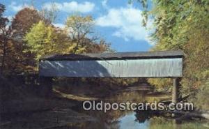 Thompson Mill, Shelby Co, IL USA Covered Bridge Unused 