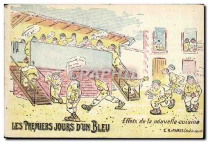 Old Postcard Militaria The first days & # 39un blue Effects of nouvelle cuisi...