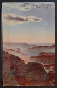 Grand Canyon, AZ - Sunset at Rowes Point - 1912