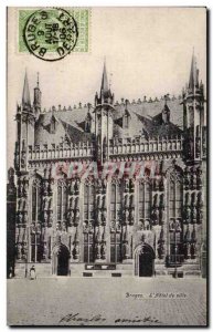 Old Postcard Bruges L & # City 39hotel