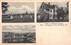 Woolford Maryland Blenhorn Farm Tennis Court Vintage Postcard AA35174