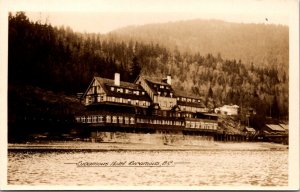 Real Photo Postcard Sieamous Hotel in Sicamous, British Columbia, Canada