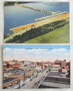 LOT OF 2 VINTAGE POSTCARDS - BURLINGTON & SIOUX CITY IOWA