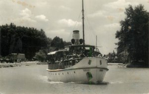 Sailing boats navigation themed postcard Hungary Siofok cruise ship