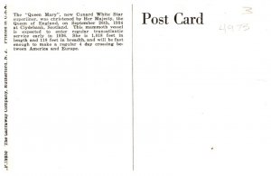 Queen Mary,  Cunard White Star Line , RPC