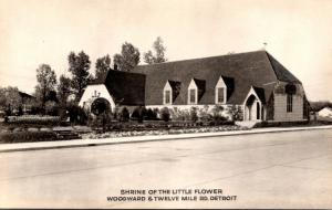 Michigan Detroit Shrine Of The Little Flower Real Photo