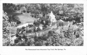 Hot Springs Virginia Homestead Mountain Top Trail RPPC Postcard 21-12642