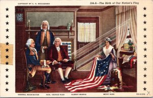 Postcard PA Philadelphia - Birth of Our Nations Flag Charles H. Weisgerber