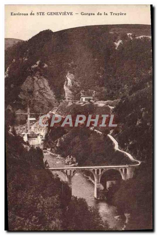 Old Postcard surroundings Ste Genevieve Gorges Truyere