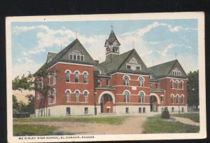 EL DORADO KANSAS MCKINLEY HIGH SCHOOL VINTAGE POSTCARD ELDORADO KANS.