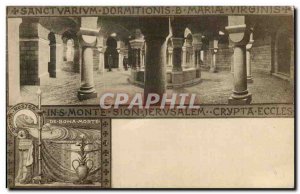 Israel - Jerusalem - Mount Zion - Crypta Eccles Old Postcard