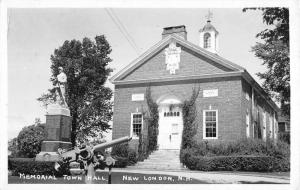 New London New Hampshire Memorial Town Hall Real Photo Antique Postcard K15684 