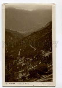 400016 SPAIN SOLLER y carretera de Palma Vintage photo 1935 year RPPC