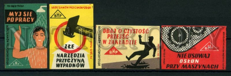 500820 POLAND BHP ADVERTISING Vintage match labels