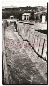 Postcard Old Dam Genissiat Ain Camal evacuateur floods and Administration Bui...