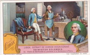 Liebig S1223 Famous Chemists No 3 Visite de Berthollet a Lavoisier a la Sorbo...