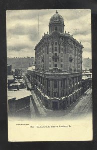 PITTSBURGH PENNSYLVANIA WABASH RAILROAD STATION TRAIN DEPOT VINTAGE POSTCARD