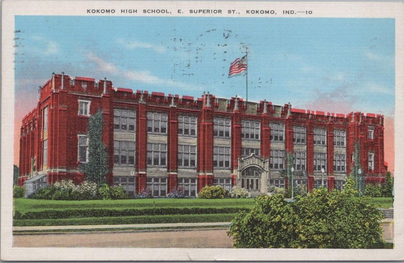 Postcard Kokomo High School E Superior St Kokomo IN