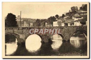 Postcard Old Herault Beziers Old Bridge 17 arches irregular XIII century