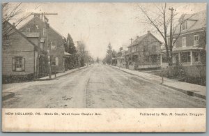 NEW HOLLAND PA MAIL STREET ANTIQUE POSTCARD