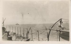 Panama Area 'Another Ship We Shot At' Military Vintage Real Photo Postcard E5