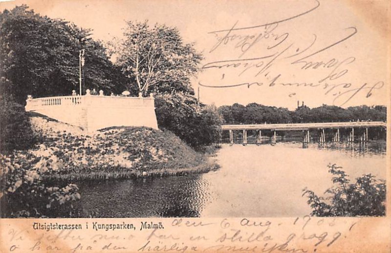 Utsigtsterassen I Kungsparken Malmo 1905 