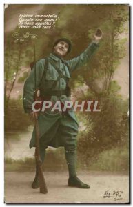 Old Postcard Fancy Soldier Army