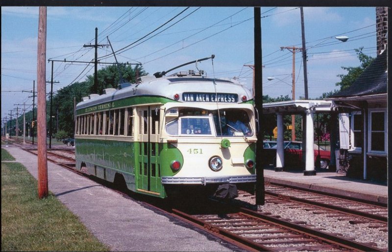 Trolley Trollies Transit Streetcar RTA/ITC #451 Cleveland Ohio 1950s-1970s