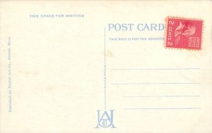 Boston MA Suffolk Downs Race Track Linen Postcard Unused