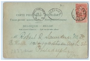 1898 Cathedrale Multiview Souvenir D'Anvers (Antwerp) Belgium Antique Postcard