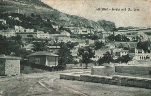 Gibraltar Rosia ands Barracks Vintage Postcard 03.95