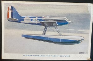 Mint England Picture Postcard RAF Super marine Napier S5 Racing Seaplane