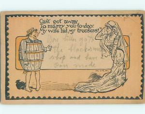 Pre-Linen comic signed MYER - MARRIED MAN WANTS TO MARRY ANOTHER WOMAN HL2561