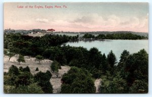 EAGLES MERE, Pennsylvania PA ~ Handcolored LAKE OF THE EAGLES c1910s Postcard