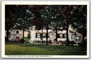 Vintage Postcard 1918 Sir William Johnson Hall & Fort Johnstown New York 1762 NY