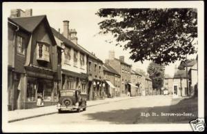 leicestershire BARROW-ON-SOAR High Street, Car 40s RPPC