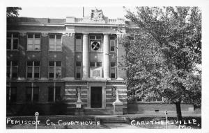 Caruthersville Missouri Pemiscot Court House Real Photo Antique Postcard K30152