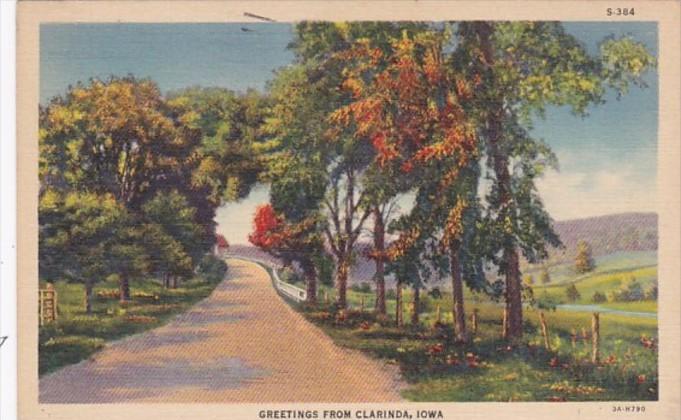 Iowa Greetings From Bloomfield 1950 Curteich