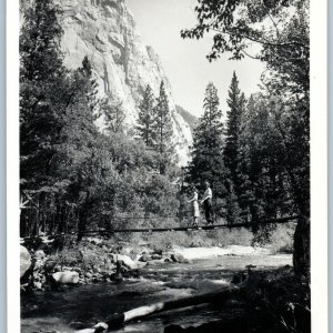 c1940s Sequoia / Kings Canyon National Park, CA RPPC Zumwalt Meadow Bridge A194