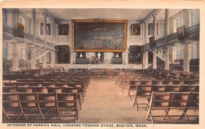 Interior of Faneuil Hall in Boston, Massachusetts looking toward Stage.