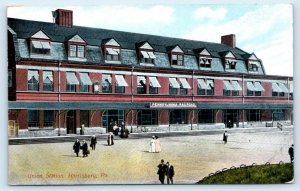 HARRISBURG, PA Pennsylvania ~ UNION RAILROAD STATION 1909 J.B. Hoffman Postcard