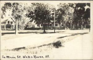 Wells River VT South Main St. c1910 Real Photo Postcard