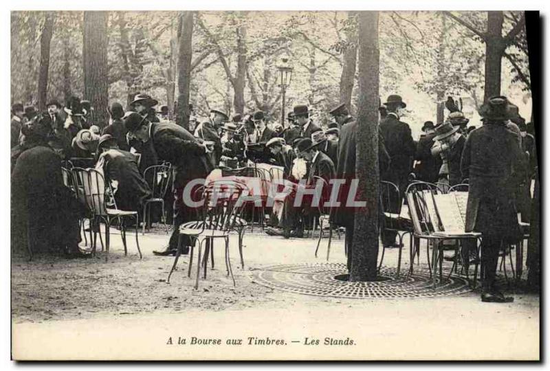 Old Postcard A scholarship to stamps Stands Paris Carre Marigny On the TOP st...