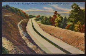 Deep Cut along the Pennsylvania Turnpike, Cumberland County - 1952