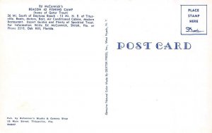 FL, Florida ED McCORMICK'S BEACON 42 FISHING CAMP  Brevard Co~Roadside  Postcard