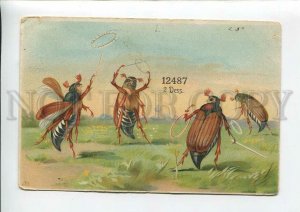 3185389 Beetle playing HOOP ROLLING Vintage POST YELISAVETPOL