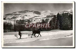 Postcard Modern Megeve Sports D & # 39Hiver Horse