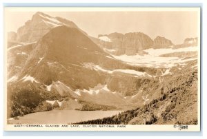 Grinnell Lake Glacier National Park MT Montana Real Photo RPPC Postcard (CV9)