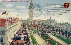 White City Amusement Park Chicago IL Illinois c1911 Postcard D82