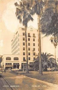 Ocala FL Hotel Marion Old Cars RPPC Postcard